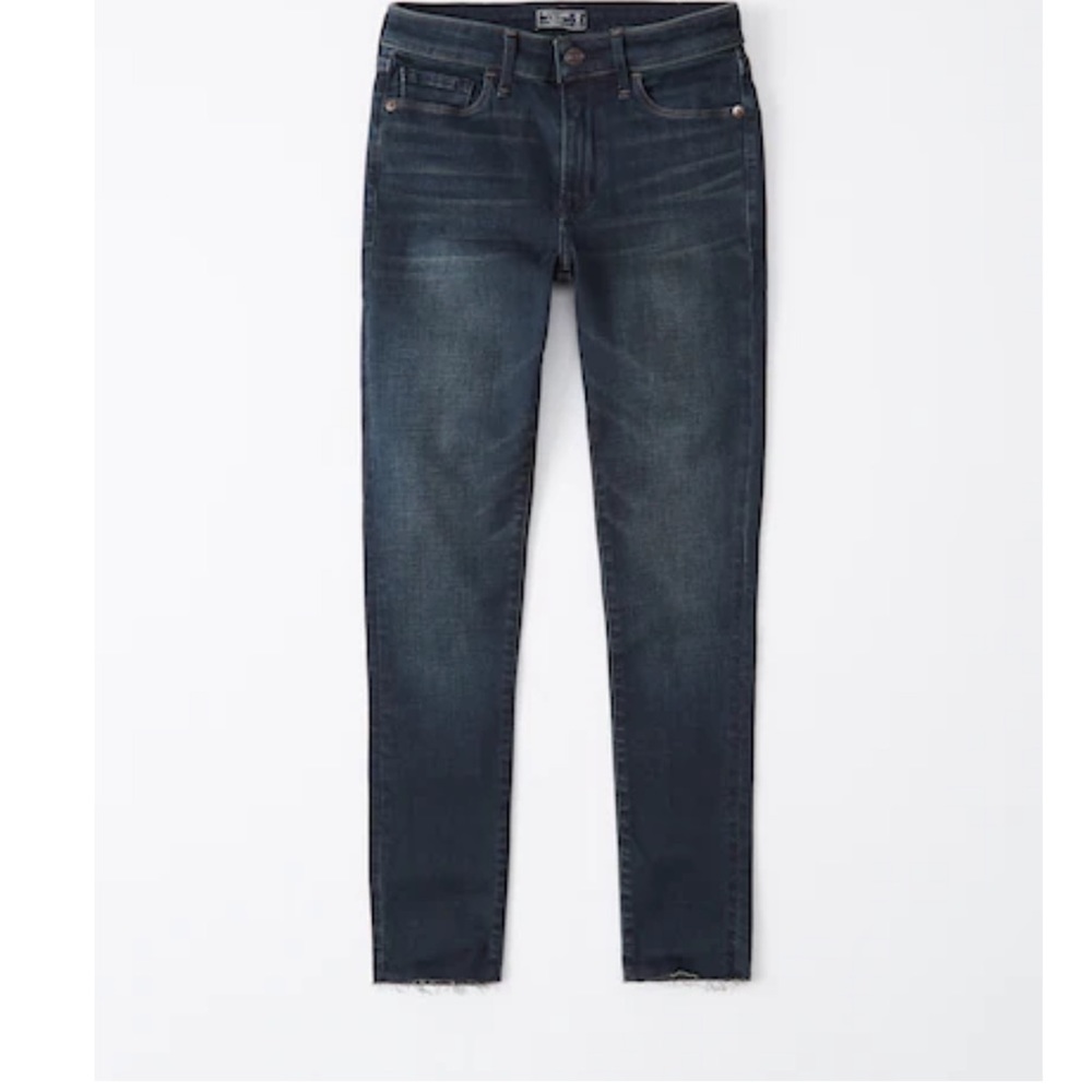 Abercrombie dark wash skinny ankle jeans